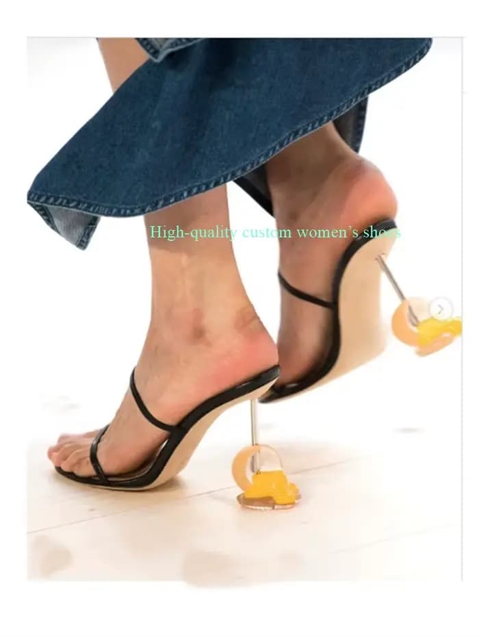 Sandales d'été sexy françaises à talons uniques