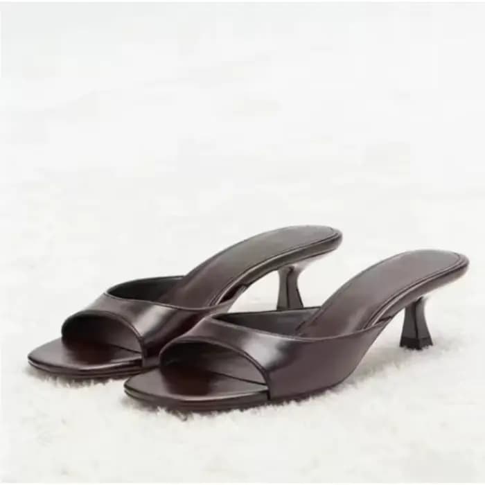 Sandales mules confortables à talon chaton pour femme