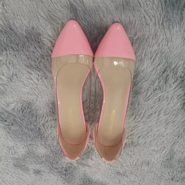 Escarpins Femme Printemps Automne 2026 Sexy Transparent PVC Talon Bas 5cm Mode Bout Pointu Chaussures à Enfiler Talons Hauts Fête Mariage