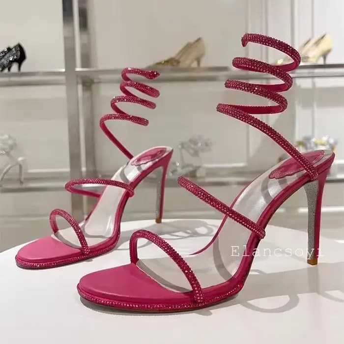 Sandales de gladiateur à talons hauts et fins pour femmes