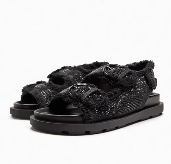 Été 2025 décontracté chaussures plates de plage femmes semelle épaisse plate-forme