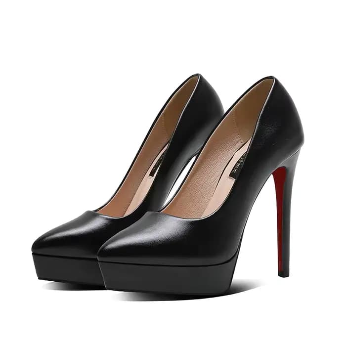 Escarpins à plateforme en cuir PU pour femmes