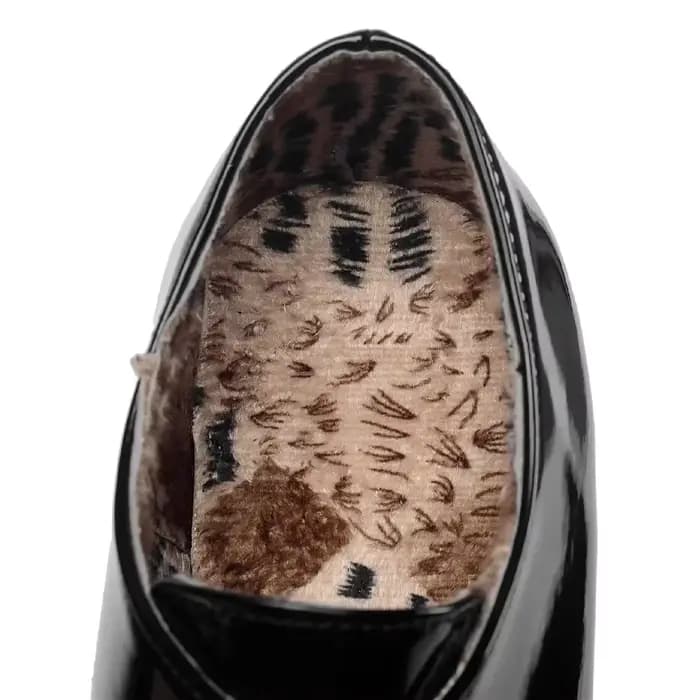 Escarpins à plateforme en cuir verni pour femmes