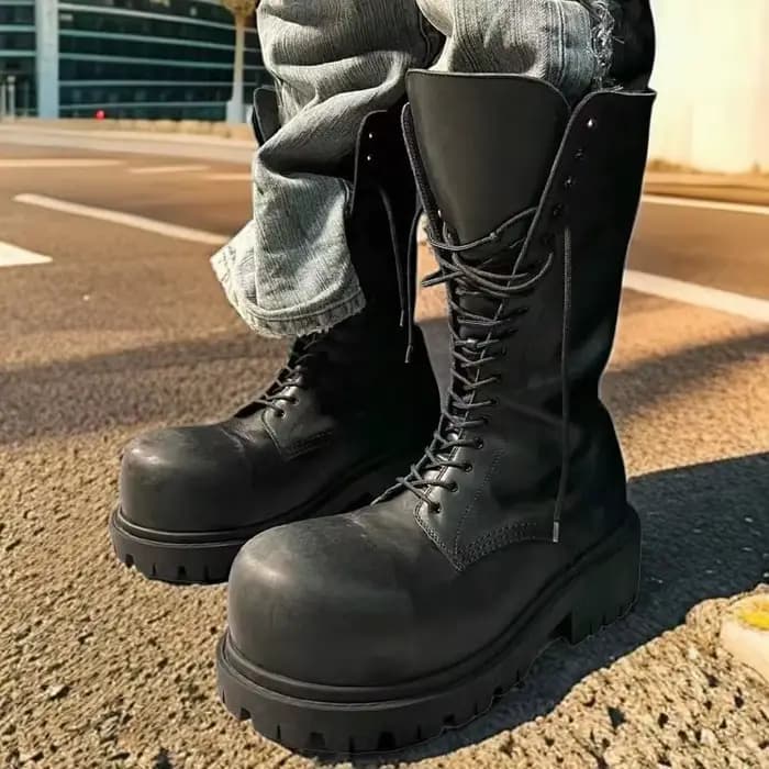 Bottes de moto à boucle pour femmes