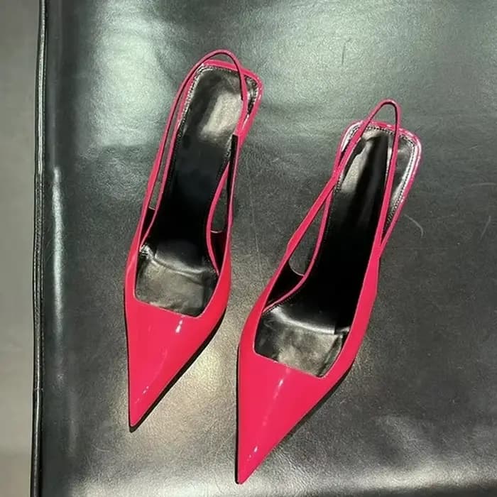 Eilyken Sexy Slingbacks femme pompes sandales Style de rue élégant bout pointu mince talons hauts décapant fête dames chaussures
