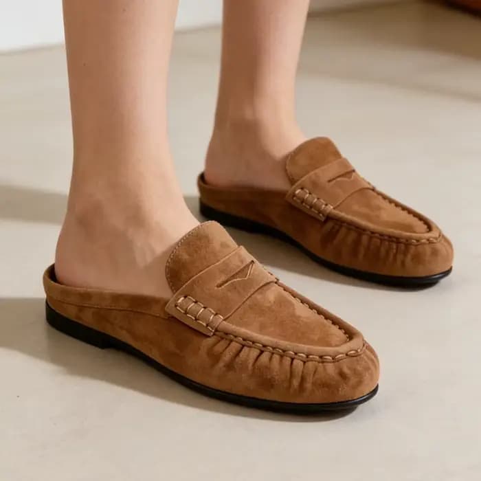 Dilalula 2026 Mules en cuir véritable pour femmes