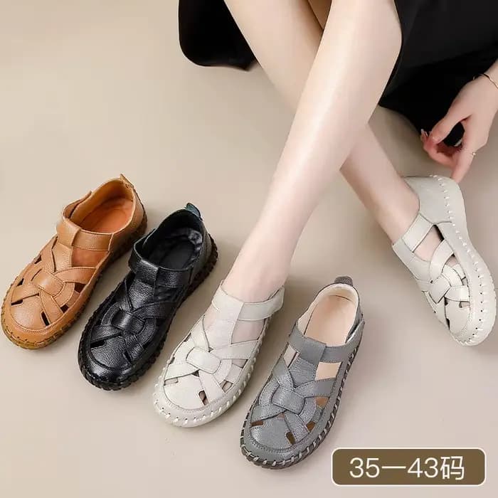 Nouvelles sandales de gladiateur en cuir véritable pour femmes chaussures orthopédiques dames