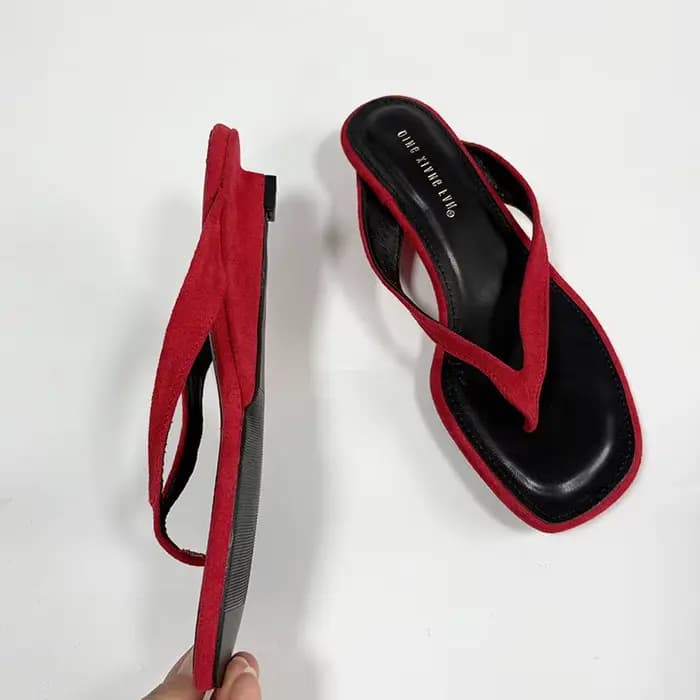Sandales compensées à talon bas, mules et claquettes sexy pour femmes, chaussures de luxe tendance pour l'été