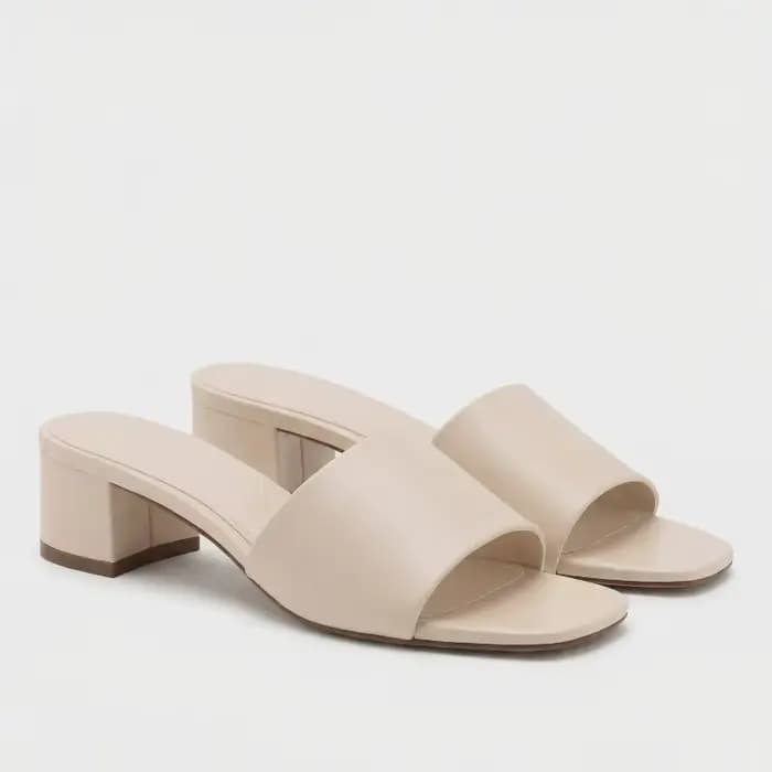 Mules à talon épais pour femme, style créateur, à bout ouvert, tendance, nouvelle collection été 202
