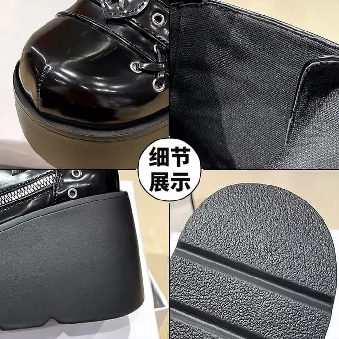 Bottes de Cosplay de Vampire à plateforme de Style gothique pour femmes, mi-mollet, chaussures confo