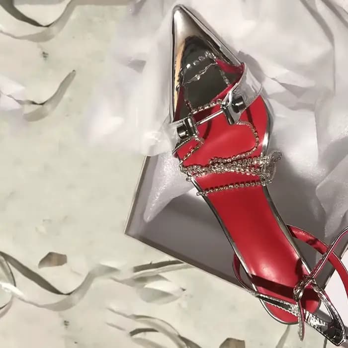 Arden Furtado-Sandales à bout ouvert, talons fins croisés, boucle en métal, talons super hauts, chaî