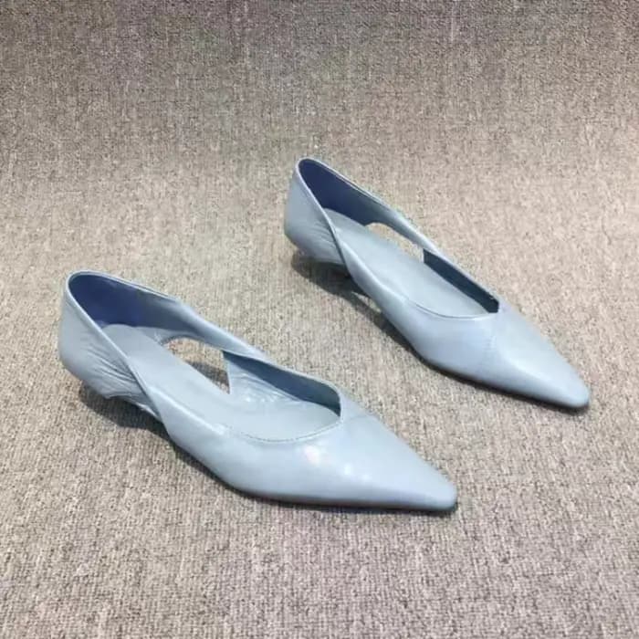 Chaussures pour femme, chaussures d'été confortables pour femmes, mocassins bleus à talon bas, éléga