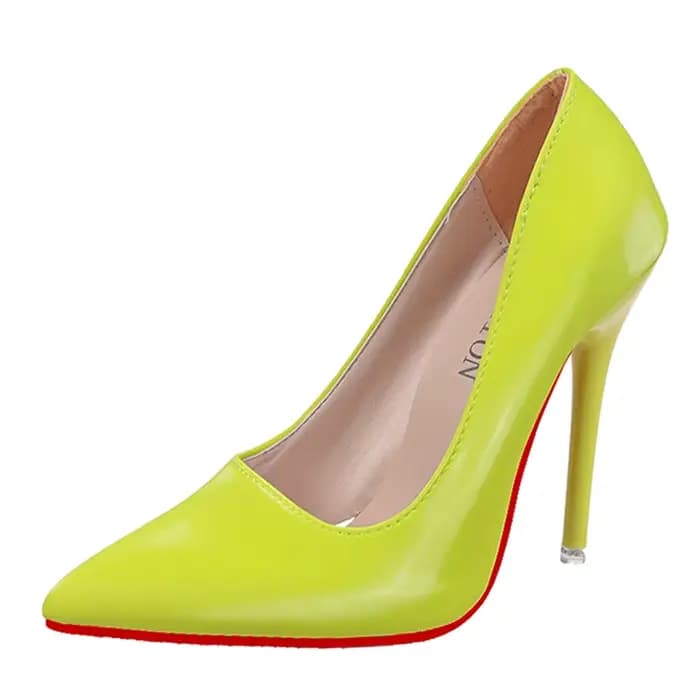 Escarpins Sexy pour femmes, chaussures de bureau, de fête, pour dames, robe à talons rouges, Stilett