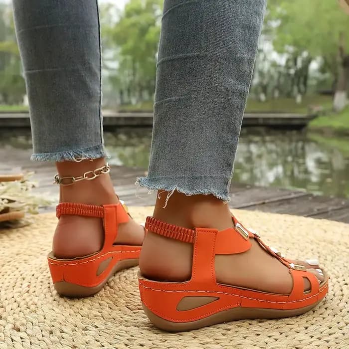 Sandales de plage confortables à talon compensé, nouveau style tendance, bout rond, sexy et élégante