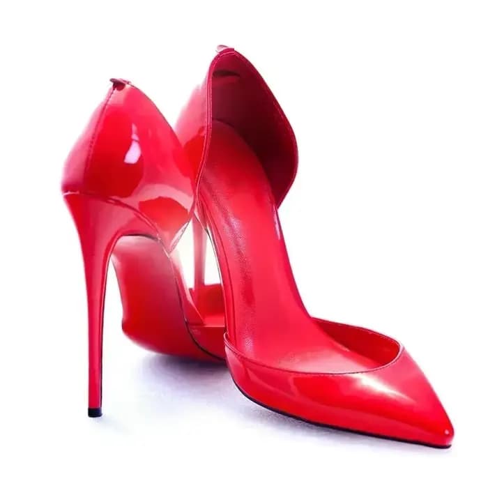 Talons hauts rouges à bouche ultra légère pour femmes, talons fins, rouge pointu, chaussures simples