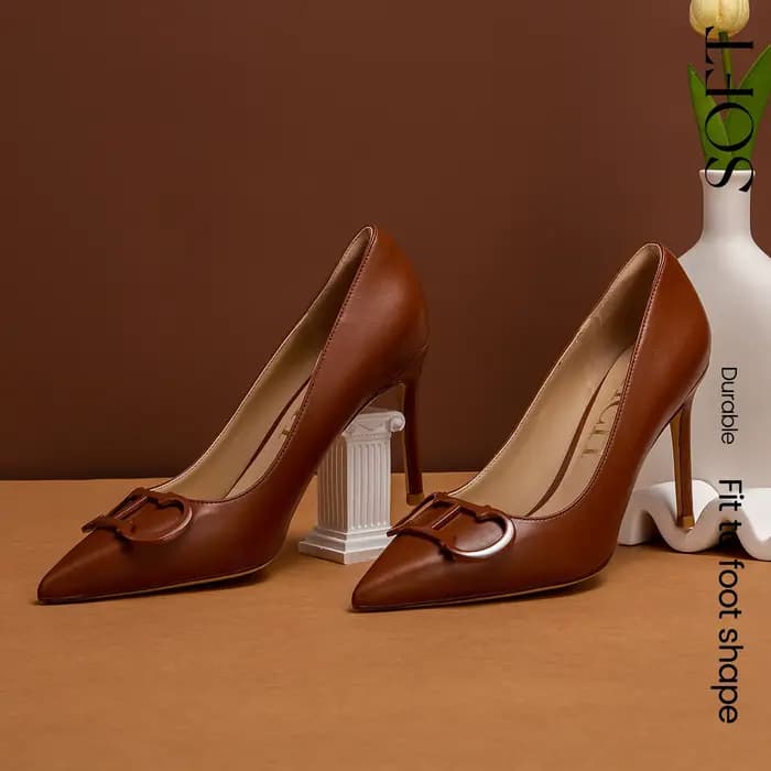 C-H talons hauts pour femmes printemps nouvelle Collection chaussures pour femmes d'affaires beiges
