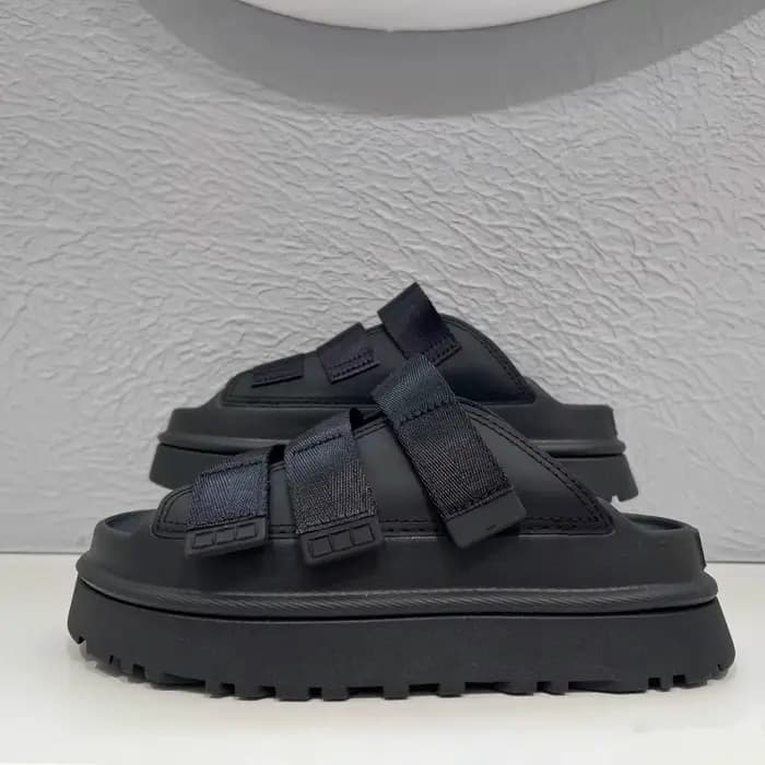 Sandales à plateforme pour femmes d'été 2025 – Chaussures coulissantes à semelle épaisse à enfiler à