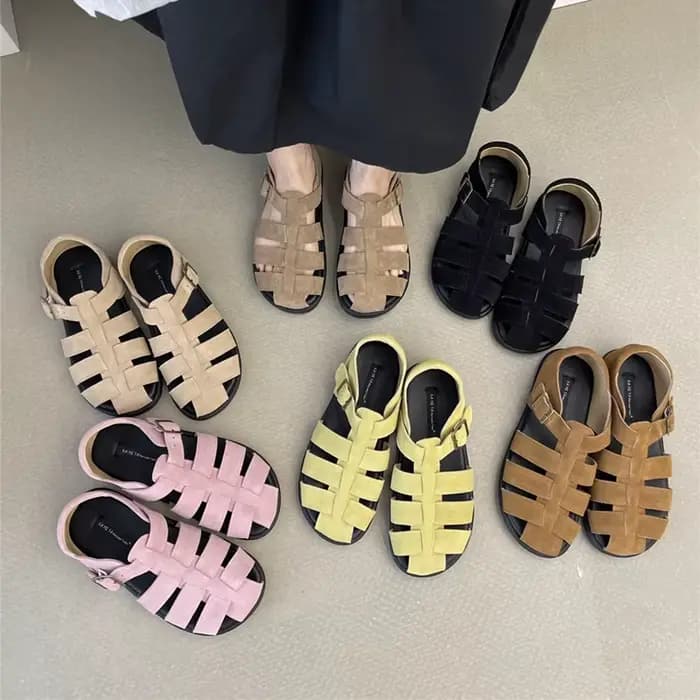 AIYUQI Sandales pour femmes 2026 Nouveauté Sandales romaines tressées évidées pour femmes Chaussures