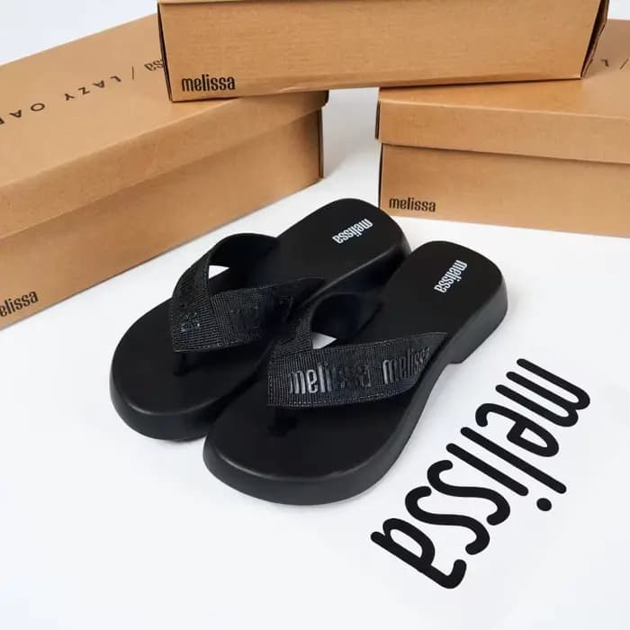 Melis*a 2026 Nouvelles sandales en gelée à talon épais, tongs de plage pour femmes, pantoufles d'été