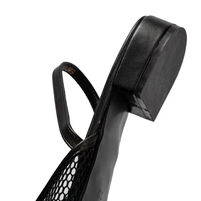 Chaussures simples à talons bas pour femmes, Design en maille, fabrication exquise, sandales simples