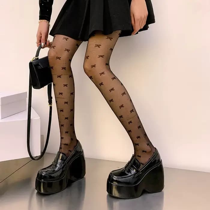 Escarpins à Semelle Compensée Épaisse pour Femme, Chaussures Gothiques à Enfiler, Punk, Lolita, Mary