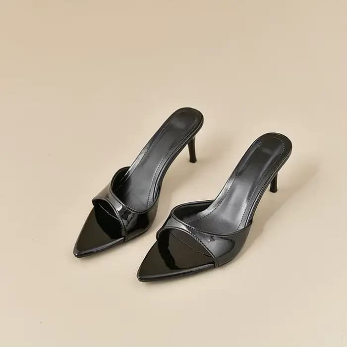 Talons hauts pour femmes pantoufles d'été femmes sandales mode classique pointu bout ouvert talons a