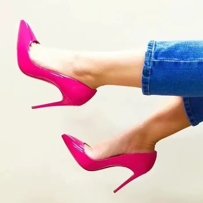 Veowalk-Escarpins à Talons Hauts Pointus pour Femme, Escarpins à Talons Hauts, Patent Personnalisé,