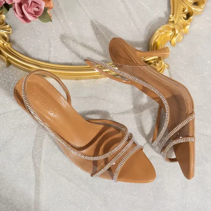 YUYIN – Escarpins d'été à strass pour femme, sandales à talons transparents pour le bureau, élégante