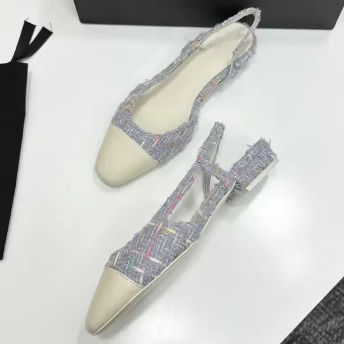 Sandales à talons bas pour femmes de haute qualité avec bandeau contrasté, élégantes et confortables