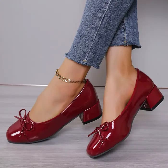 Chaussures femmes pompes plate-forme talons femmes bout rond nœud papillon doux Ballet chaussures bu