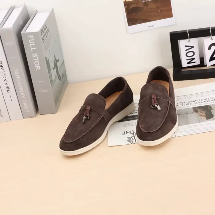 Chaussures Mocassins en daim, modèle élégant pour le bureau et le week-end