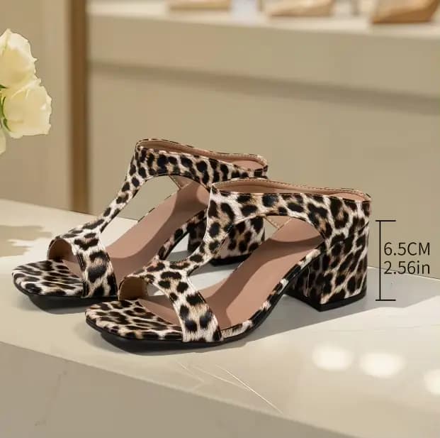 Pantoufles à talons hauts pour femmes été 2025 nouvelle Version coréenne pantoufles à talons épais é