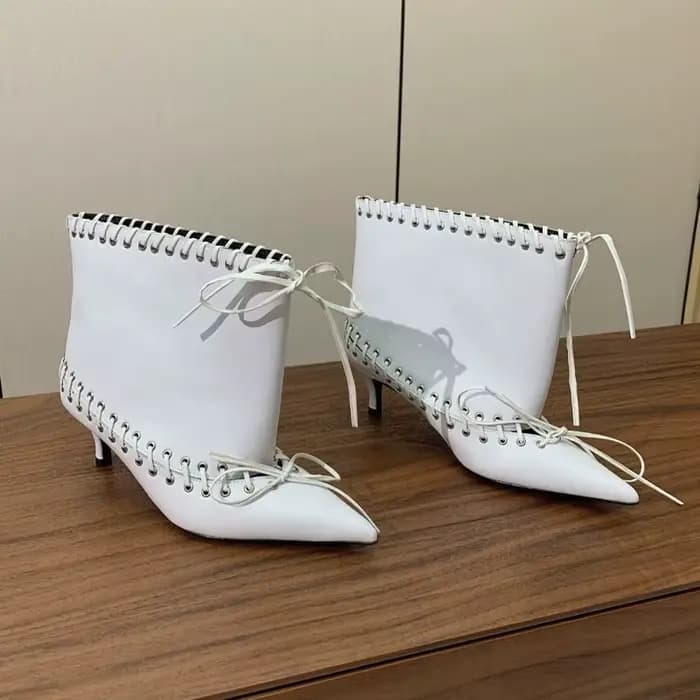 6.5 cm talon bottes courtes mode polyvalent Cool femmes bottes femmes chaussures dames chaussures Bo