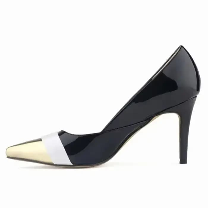 Femmes pompes mode Sexy or bout pointu talons hauts classique robe de soirée talons aiguilles 9 cm t
