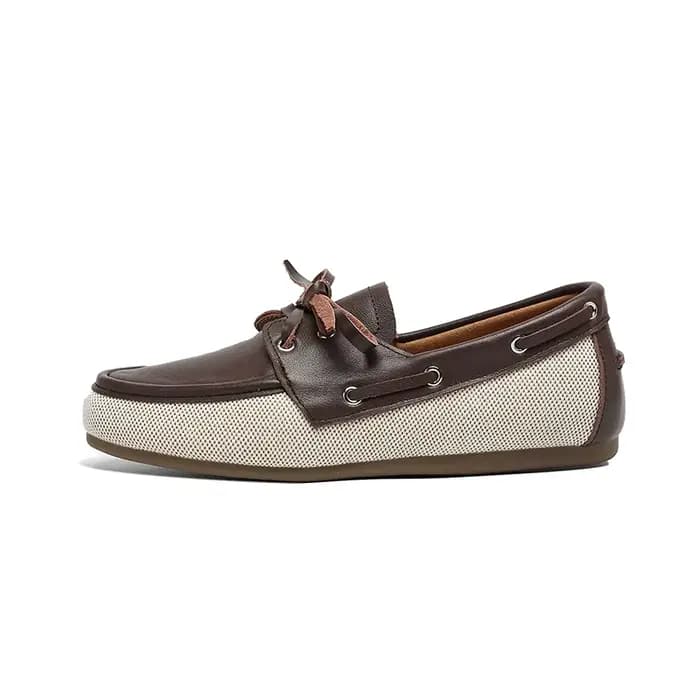 2025 nouvelle tendance élégant automne véritable cuir de vache femmes chaussures plates Beige marron