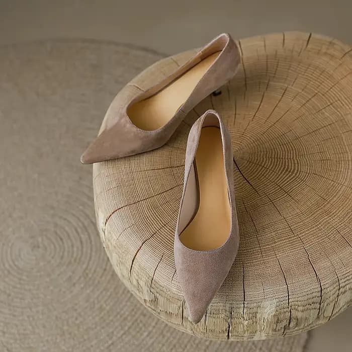 Call TAA-Talon haut fin pointu pour femme, chaussures à plateforme pour femme, escarpins en daim pou