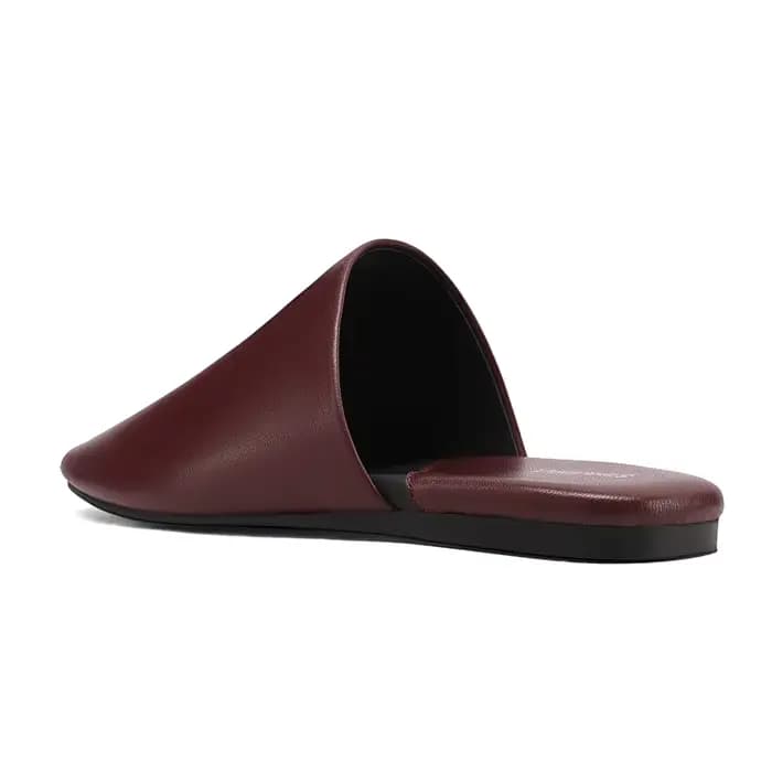 SmallHut Nouvelle Tendance 2026 Mules d'été en cuir de mouton pour femme, sexy, noires, bordeaux, ma