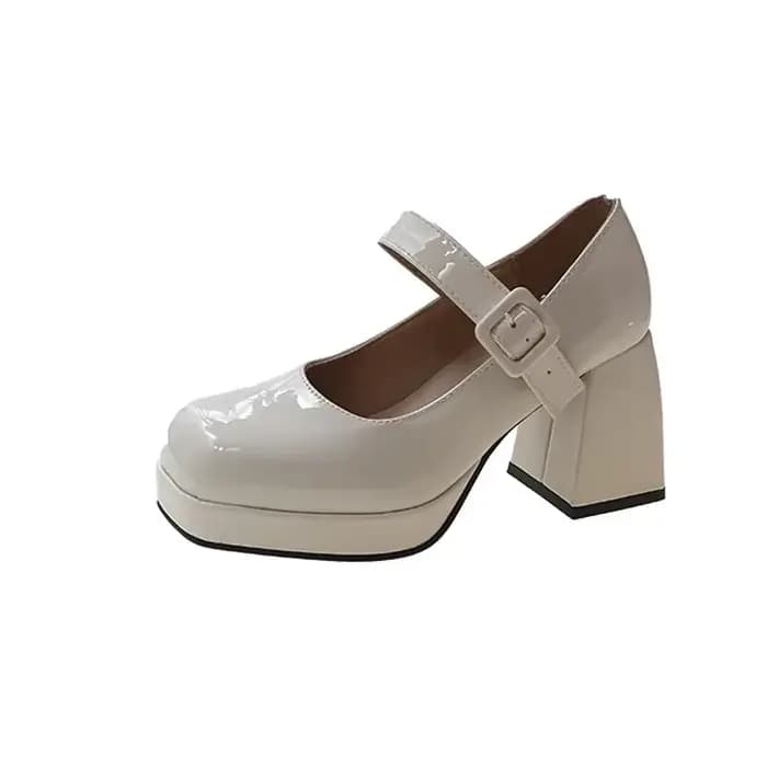 Escarpins à plateforme carrée Parker pour femmes, talons épais de 7cm, orange, non ald, talons hauts