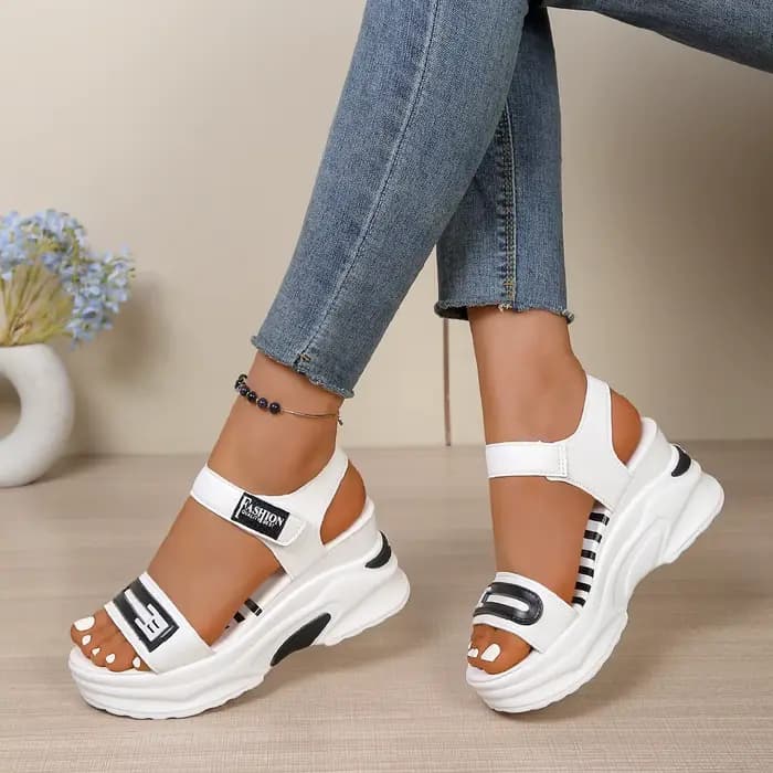 Sandales compensées à plateforme pour femmes, nouvelle collection été, chaussures confortables et lé