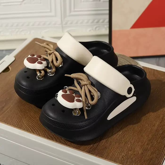 Sandales d'été pour femmes, chaussures de jardin mignonnes à lacets, sabots à la mode pour filles, s