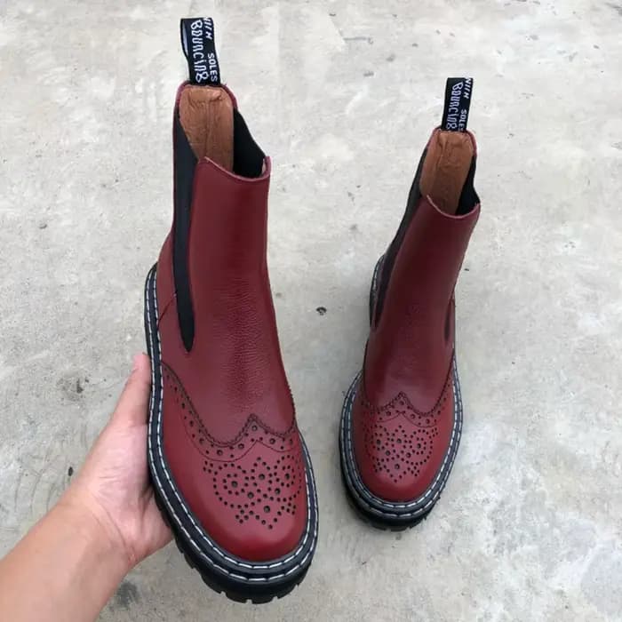 Bottes en cuir à bout rond pour femmes, bottines, style britannique, chaussures pour femmes, automne