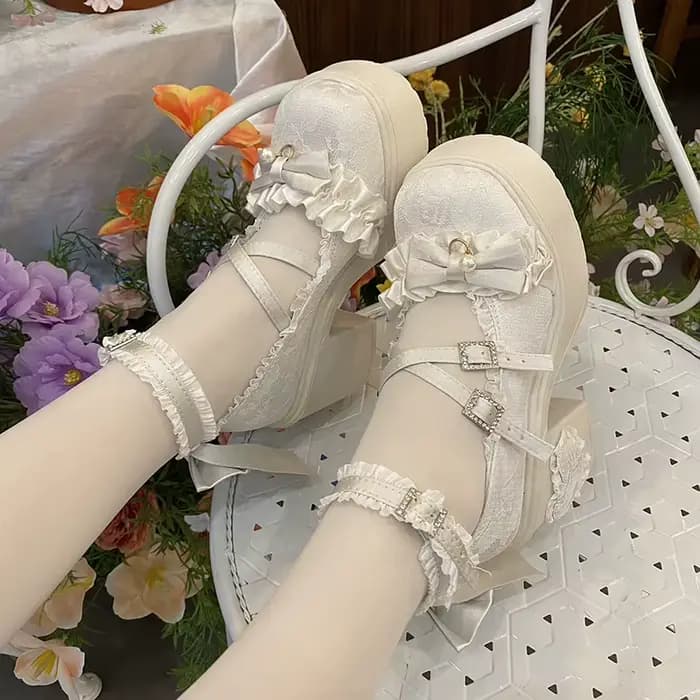 Chaussures Lolita Lace Mary Jane originales de Style japonais, uniforme JK, mode confortable, douce