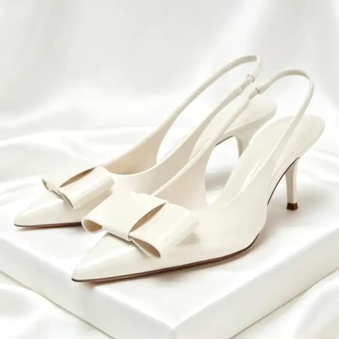 Sandales de créateur en cuir verni avec nœud papillon pour dames, marque de luxe d'été, bout pointu,