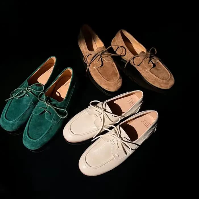 MORAZORA Ins nouveau cuir suédé de vache femmes mocassins à lacets printemps été chaussures plates p