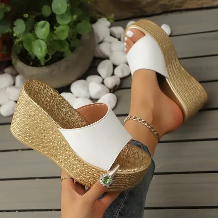 Femmes sandales à talons hauts plate-forme diapositives femmes été Peep-Toe chaussures femme décontr