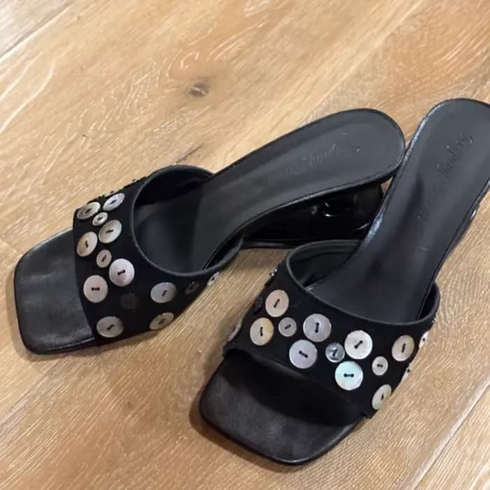 Chaussures à double talon pour femmes, avec paillettes et coutures, Chaussures Femme Solides, Zapato
