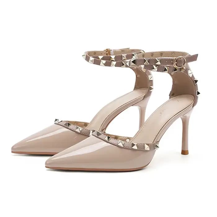 Sandales à talons hauts en peau de mouton, style Hong Kong, nouvelle collection été, sexy, à bout po