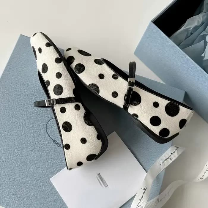 QUTAA 2026 Nouveaux Mocassins Plats Femme Tendance Mary Jane en Cuir Chevalier Printemps Chaussures