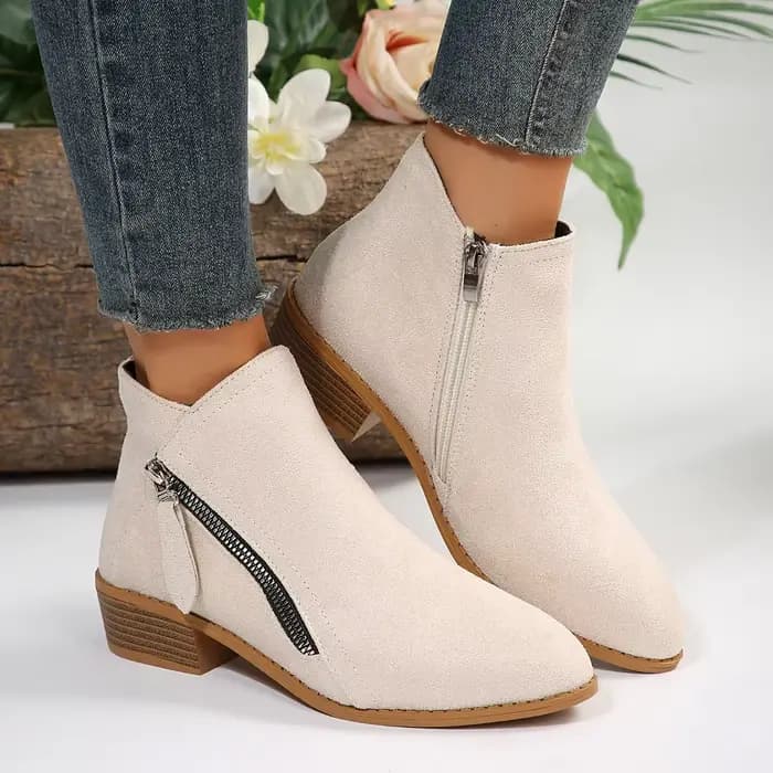 Bottines à talons bas pour femme, chaussures à plateforme, escarpins kaki, Sexy, nouvelle collection