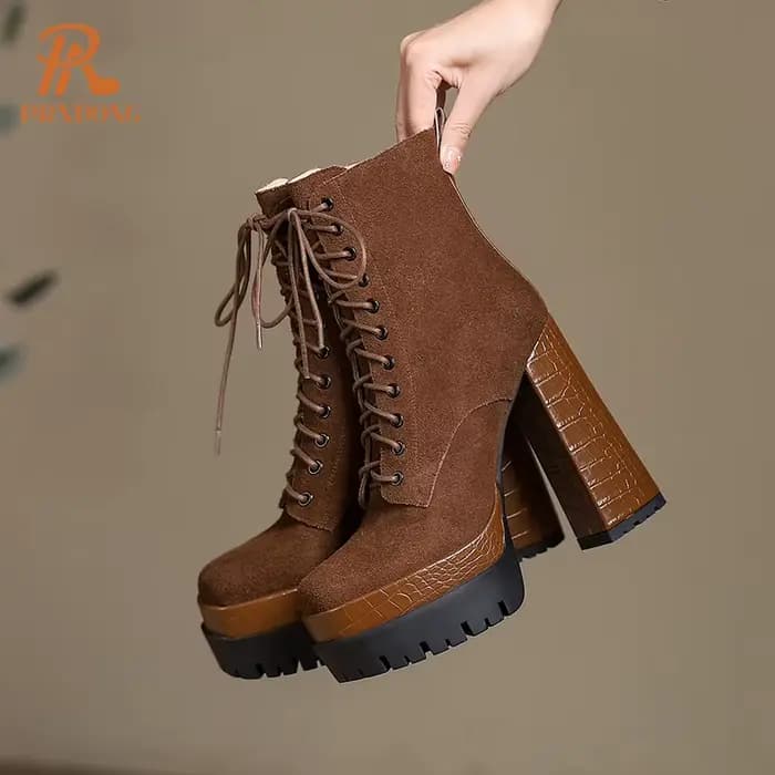 XWhatsApp G-Bottines noires à talons hauts pour femmes, chaussures de rinçage, chaussures provoqué p